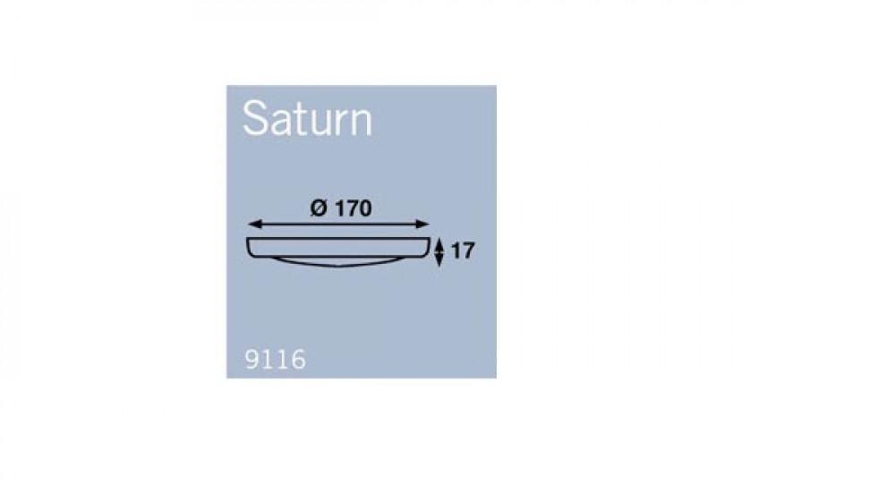 Plafonnière Saturn LED chroom 170mm m/schakelaar