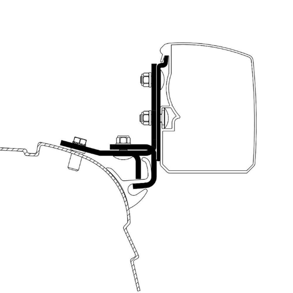 Thule VW T5/T6 Minivan Multi Rail SWB Adapter 3200