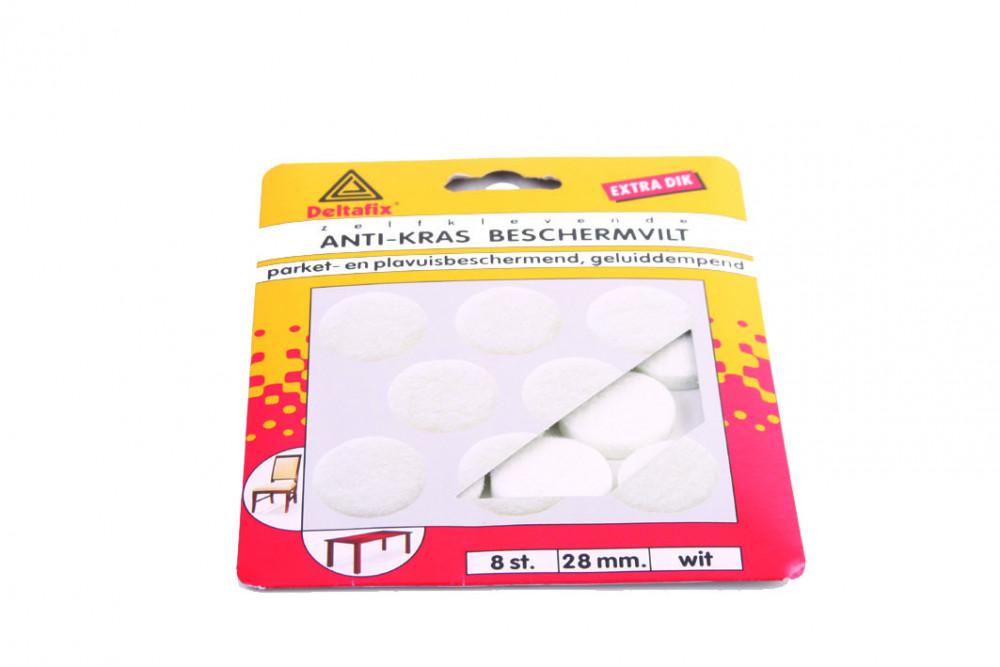 Anti-Krasvilt ø28mm Wit 8st