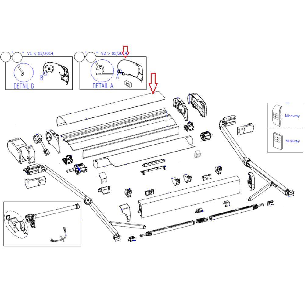 Thule 9200 Cover Housing 600m >05-2014 Geanodiseerd