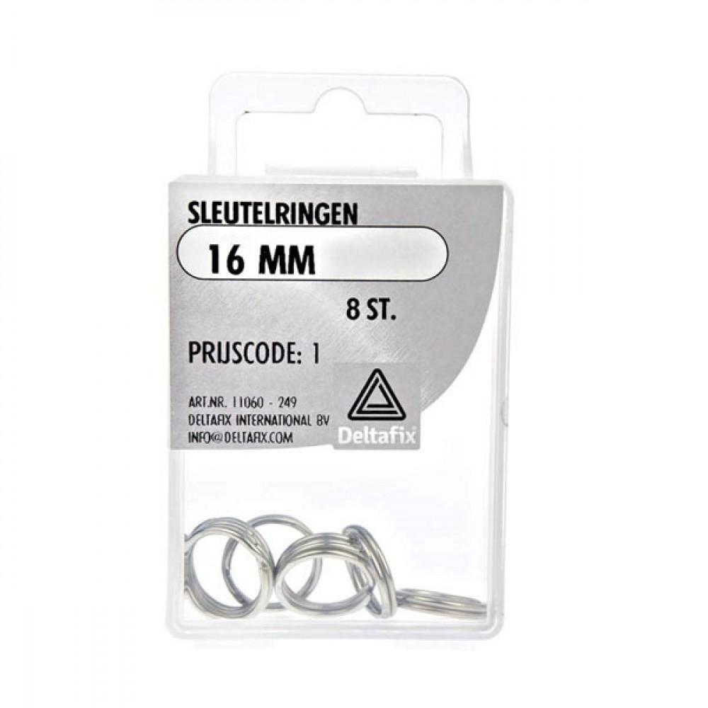 Sleutelring 16mm Set 8st