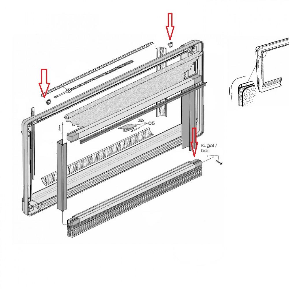 Dometic S5 Raam Reparatieset