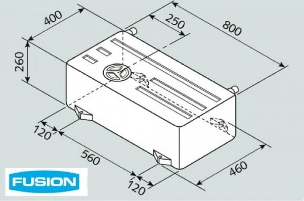 Watertank 63l V6-12 EV 1301