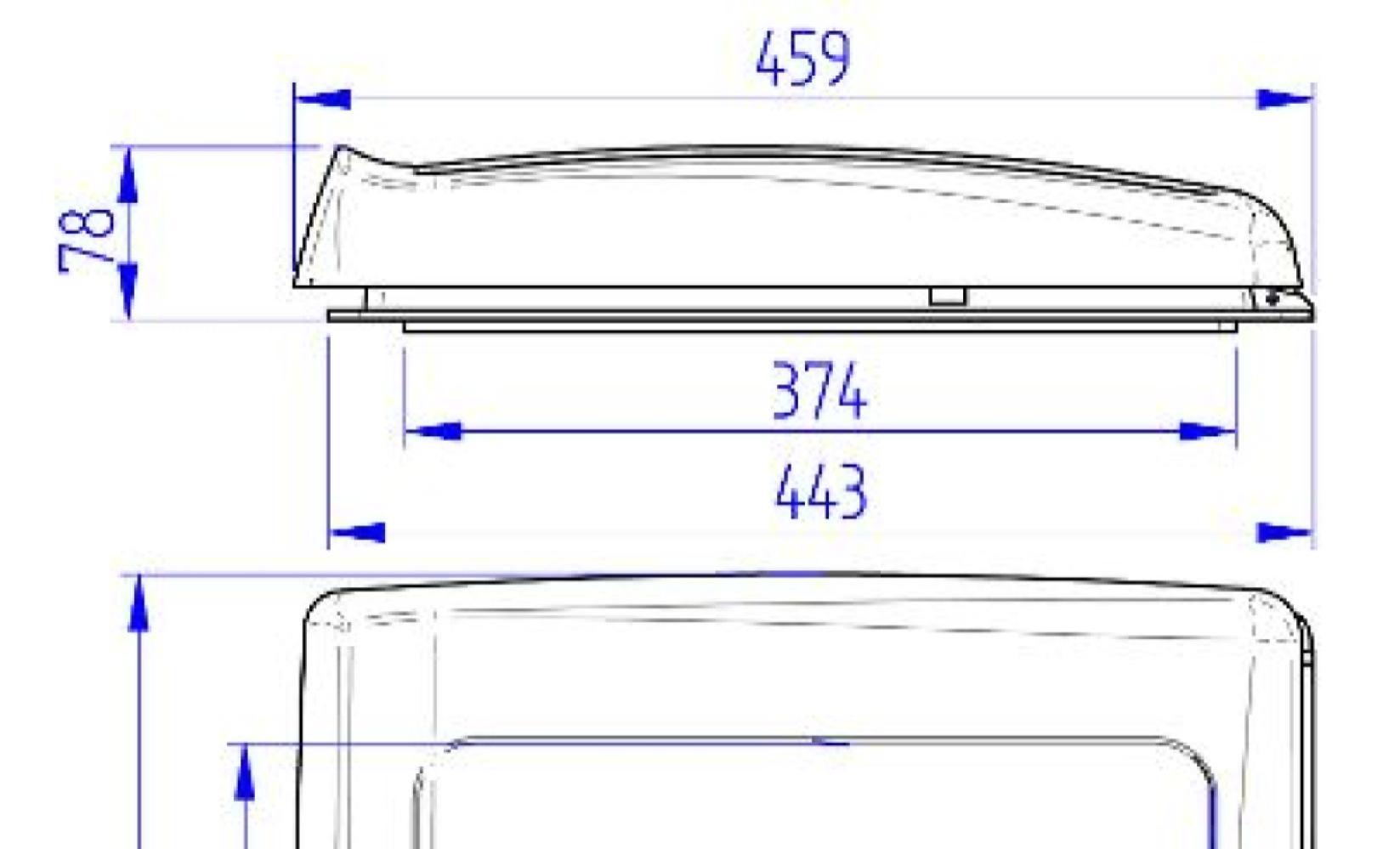 Thule Vent 12V Lichtdoorlatend 40x40cm