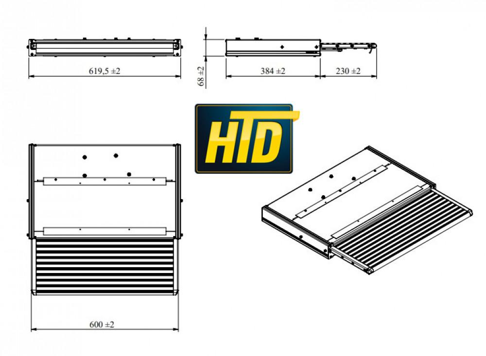 HTD Uitschuifbare Opstap 600 LED