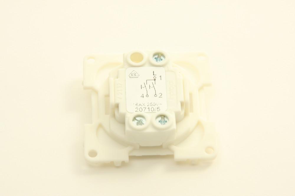 Presto Wipschakelaar Dubbel Serie 1-Polig Inbouw S-20.000 Wit