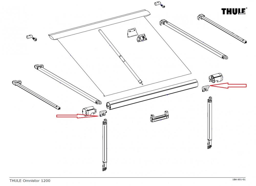 Thule Hinge LH+RH 1200