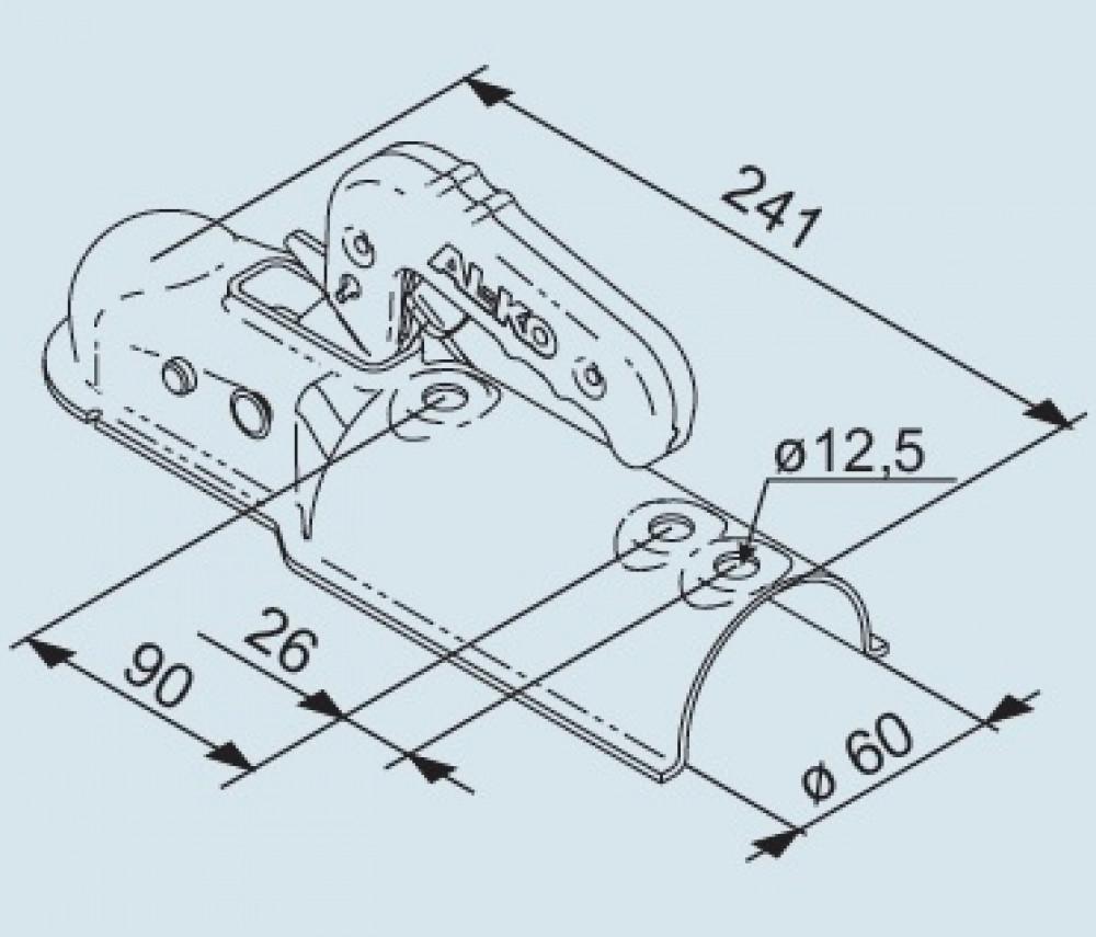 AL-KO Koppeling AK7 750kg Rond 60mm