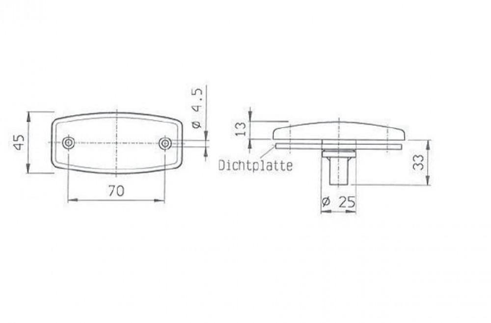 Jokon Breedtelicht PLR1006 met Reflector Rechthoekig Inbouw Wit