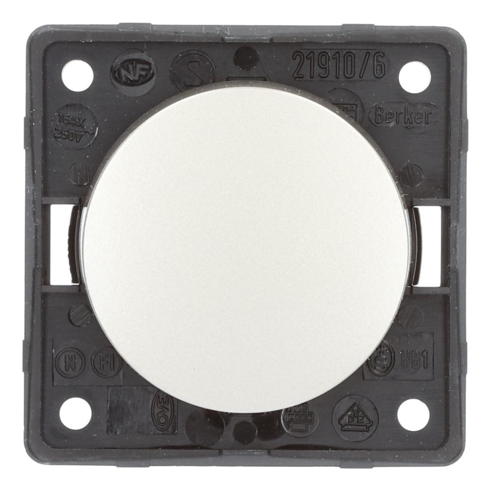 Berker Aan/Uitschakelaar Flow/Pure Inbouw RVS Mat 230V