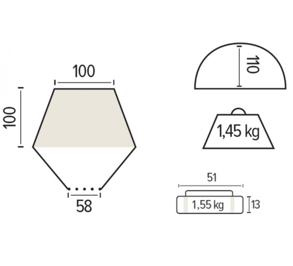 Strandtent 100x100