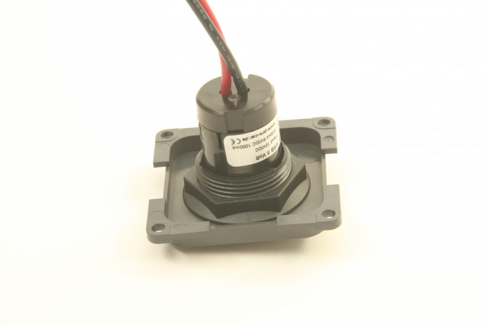 Presto Contactdoos 1x USB Lader 12V Inbouw S-10.000 Grijs