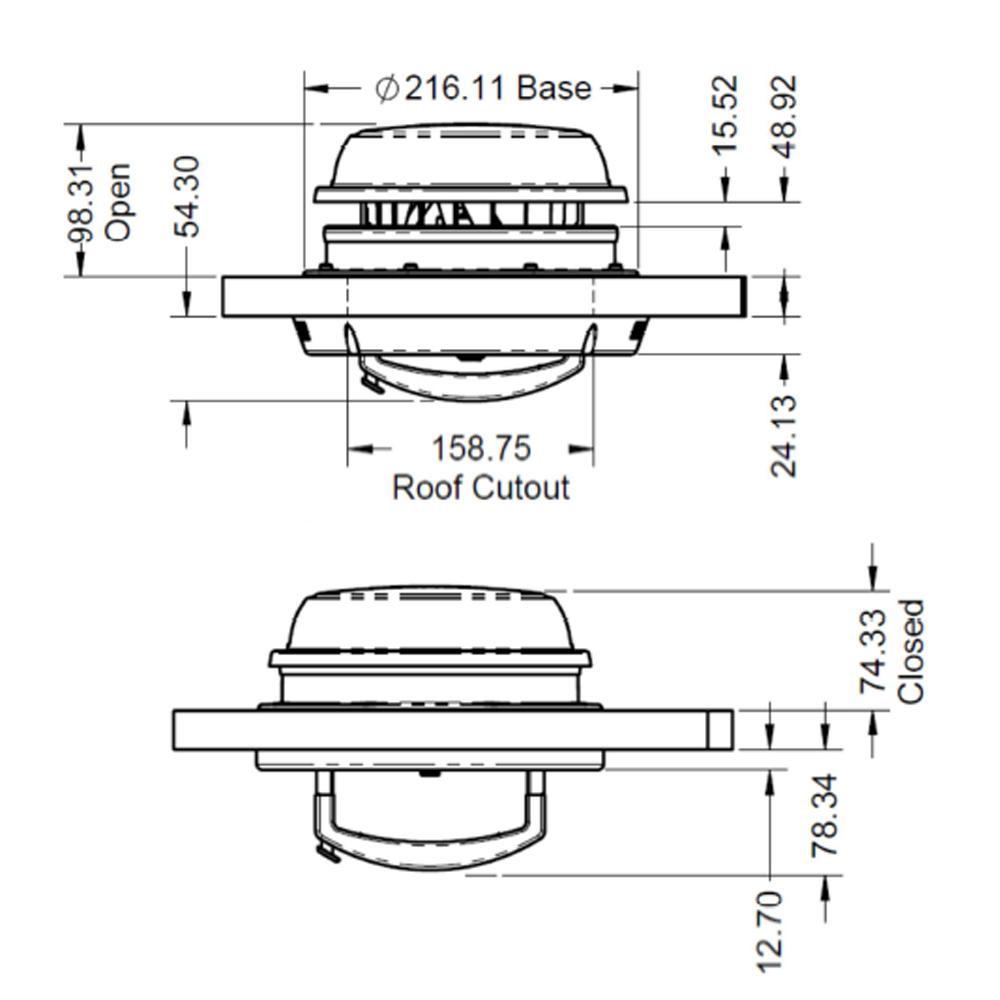 MaxxFan Dome Zwart