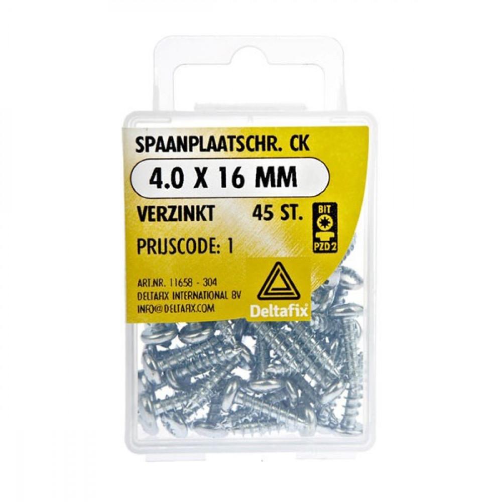 Spaanplaatschroef CK 4.0x16mm Set 45st
