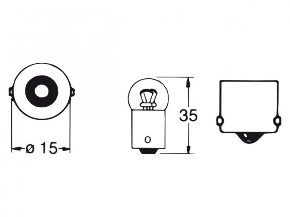 Gloeilamp BA15S 12V/10W