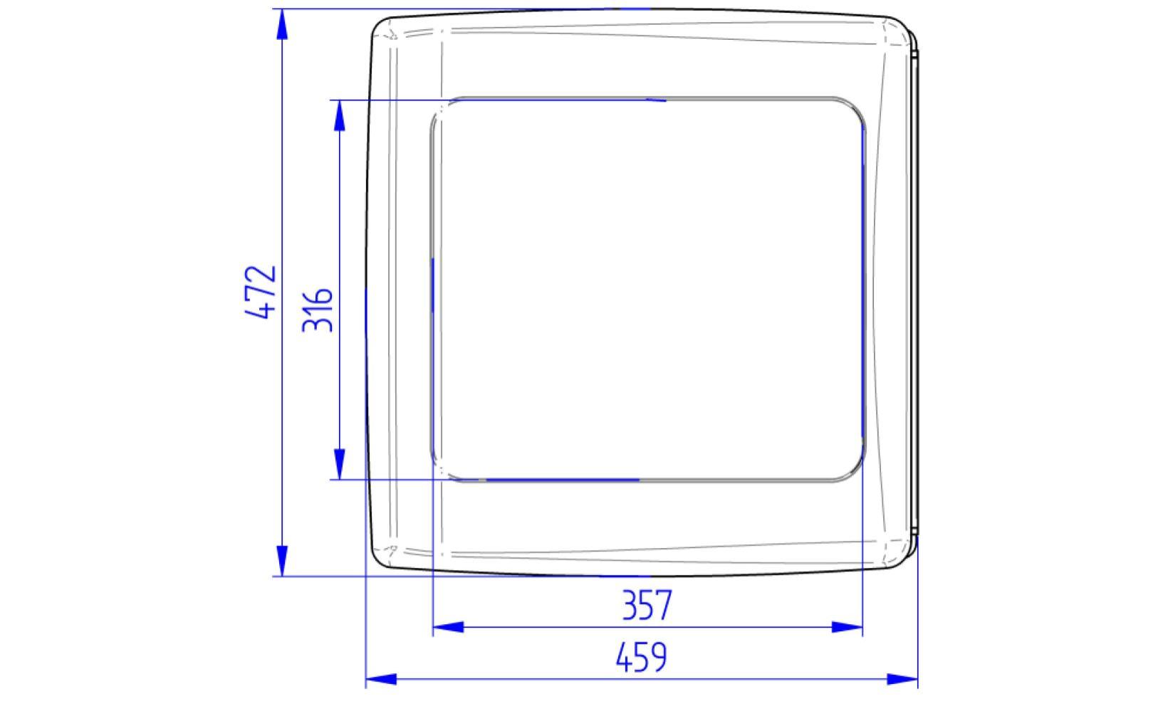 Thule Vent 12V Lichtdoorlatend 40x40cm